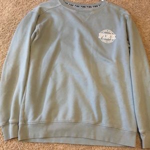 PINK light blue crew neck